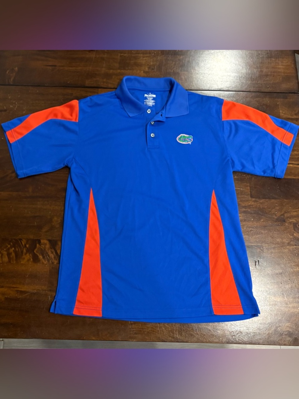 University of Florida Gators Blue Short Sleeve Polo Shirt Men’s Size M